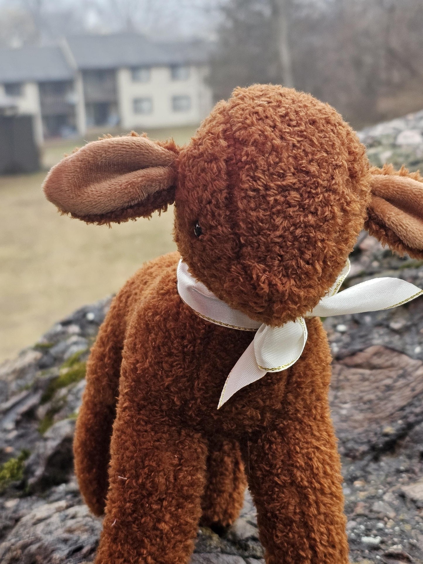 Lamb Plushie, Minky, Faux Fur, Soft and fuzzy