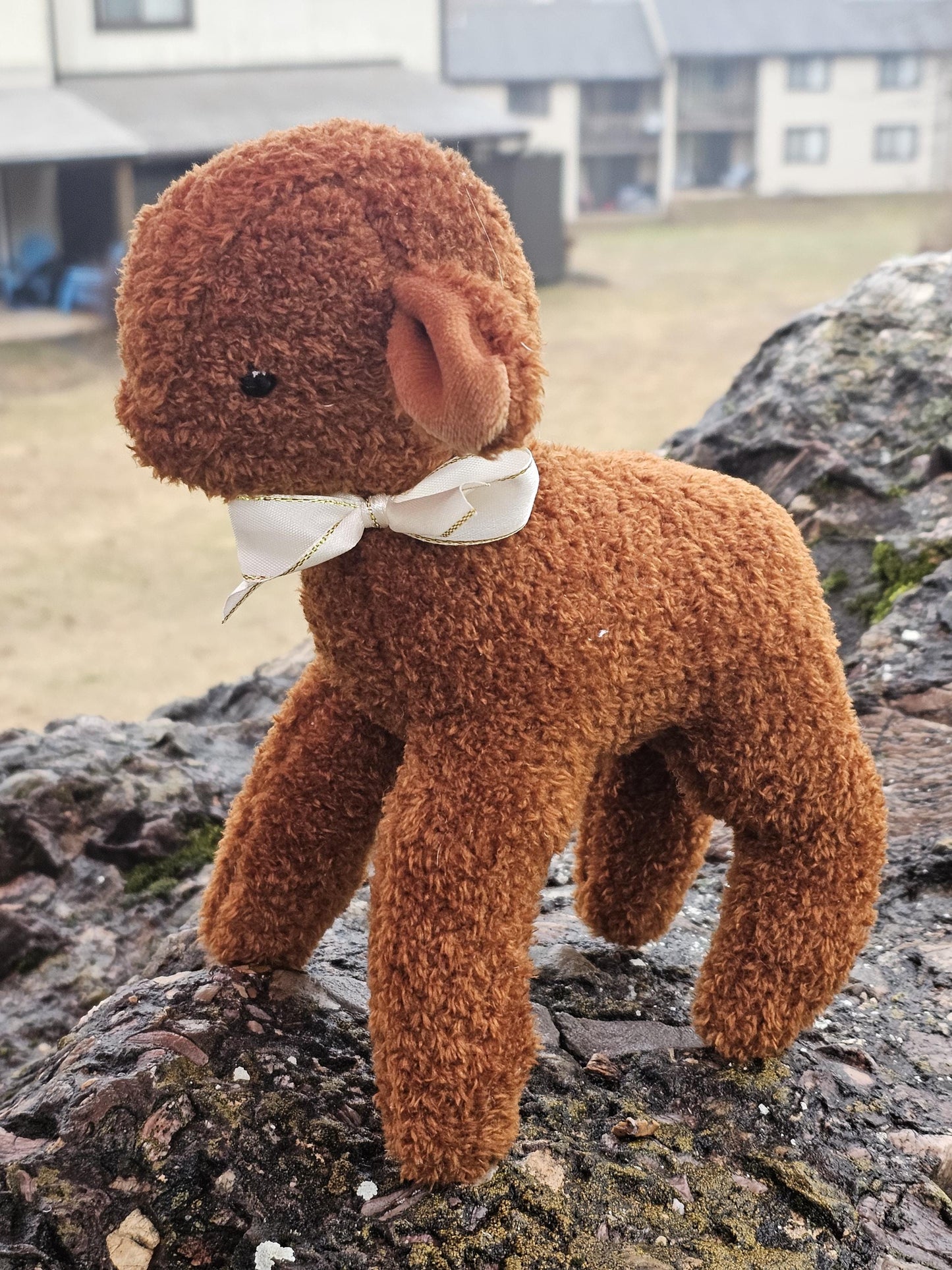Lamb Plushie, Minky, Faux Fur, Soft and fuzzy