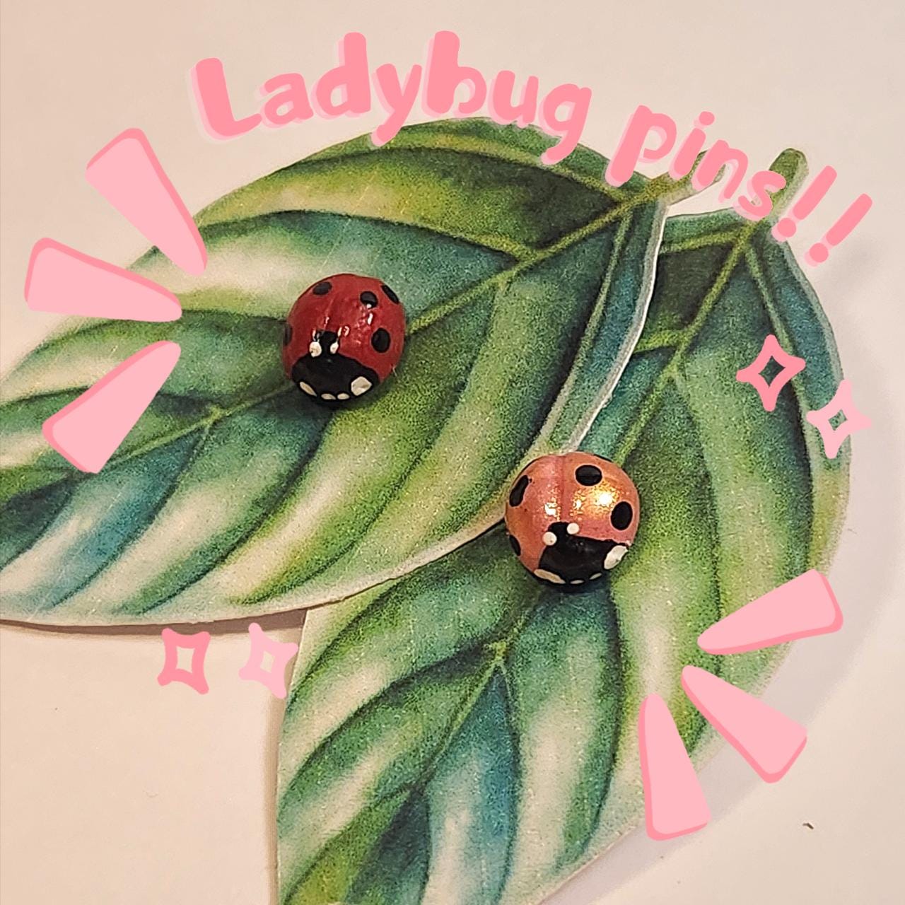 Ladybug enamel pins