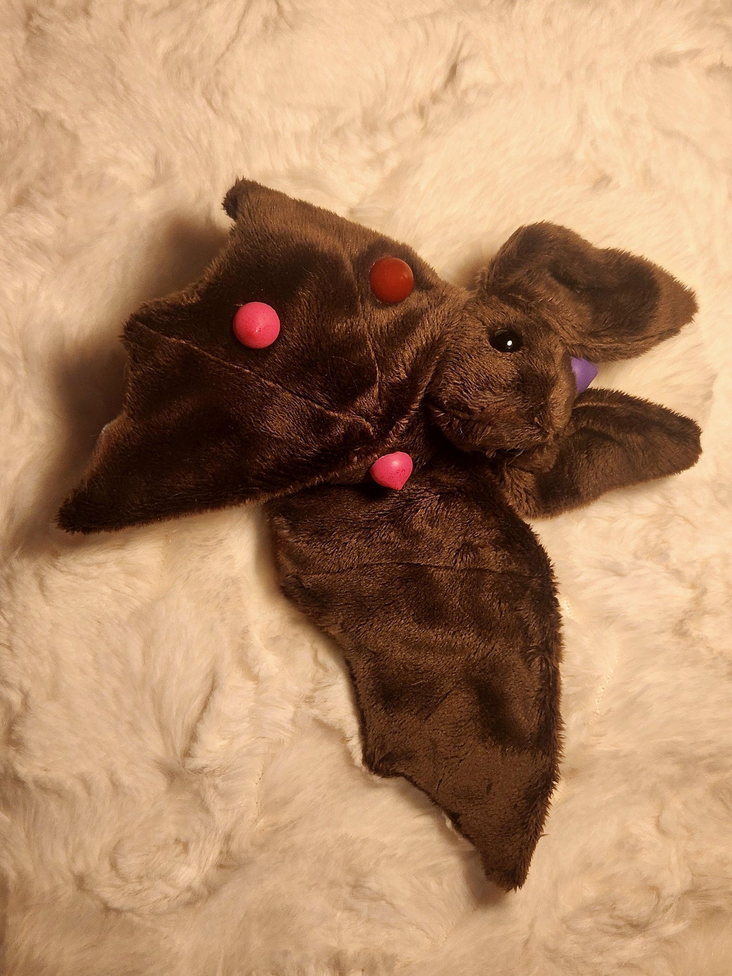 Galaxy Brownie Bat Plush, candied chocolate chips, stuffed animal, Softy