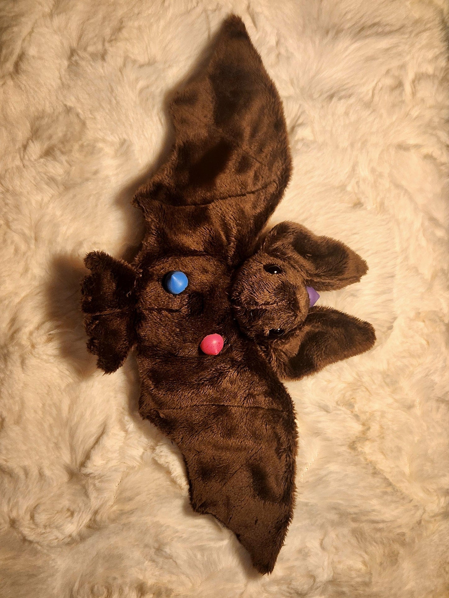 Galaxy Brownie Bat Plush, candied chocolate chips, stuffed animal, Softy