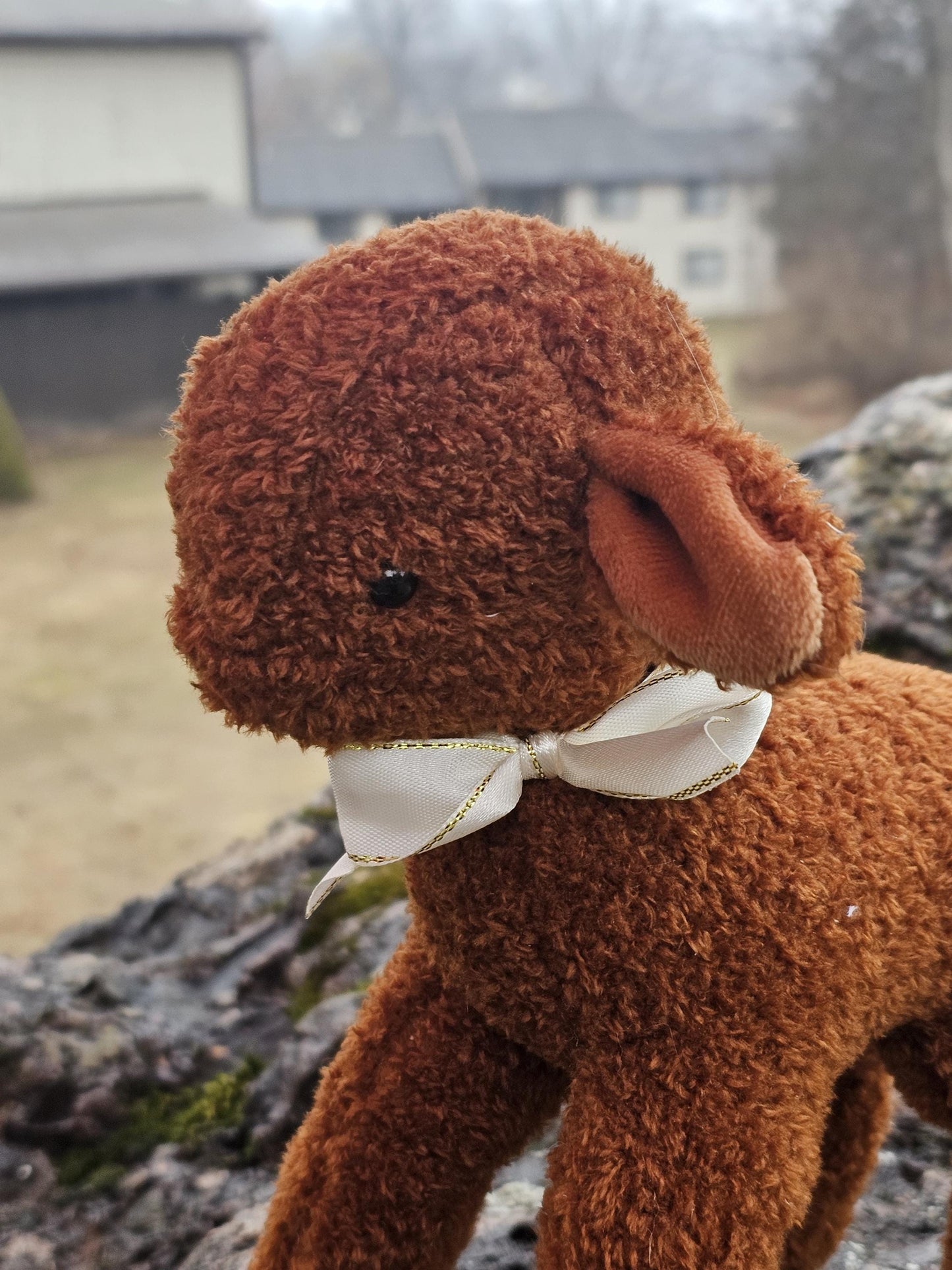 Lamb Plushie, Minky, Faux Fur, Soft and fuzzy